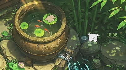 线条小狗的休闲午后