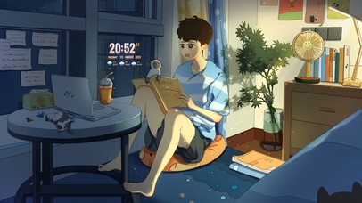 4K治愈夜晚猫咪陪伴