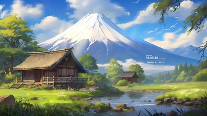 4K 唯美富士山下