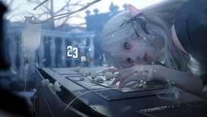 唯美输液的精灵少女