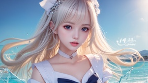 唯美水中女孩
