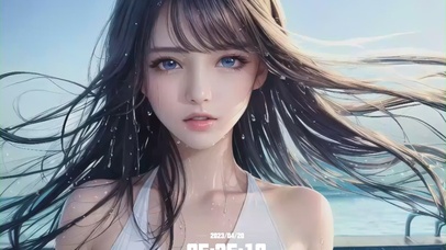 4K 泳池清纯动人女孩