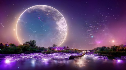 梦幻蓝*月亮唯美星河