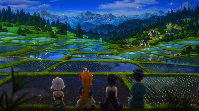 乡间田野傍晚萤火虫（粒子特效）