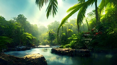 唯美治愈森林河流