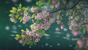 海棠珠缀一重重