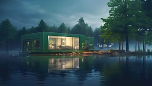 绿色清新小屋