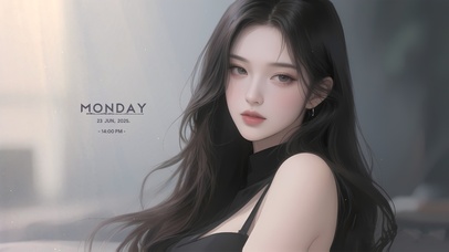 禁欲系清冷长发美女