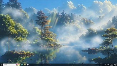 绿色护眼AI风景-桌面主题