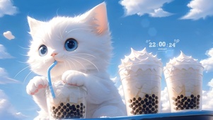 爱喝珍珠奶茶猫