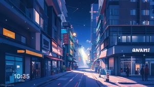4K 夜晚街道