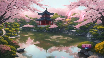 春天唯美樱花园