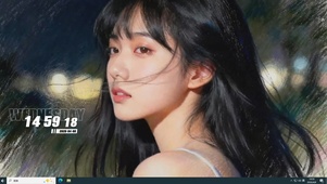 长发女孩桌面主题