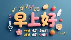 早上好