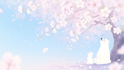 樱花树下赏花的小伙伴