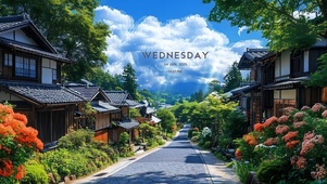 护眼城镇风景