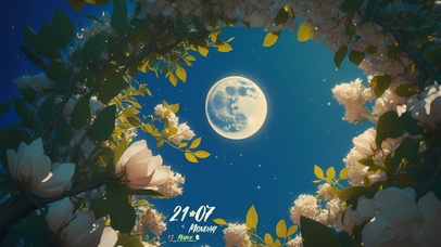 治愈护眼月光花丛