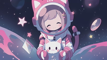 4K超清 动态猫耳可爱美少女