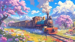 樱花蒸汽火车