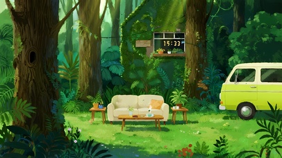 茂密森林藤蔓小屋