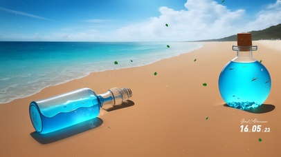4K沙滩许愿瓶230421
