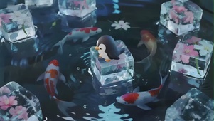 小企鹅与锦鲤