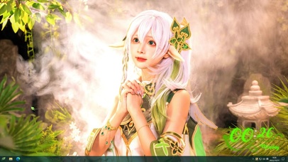 原神草神纳西妲cos烟雾蒙蒙