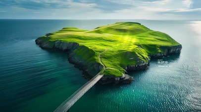 海岛绿色草原