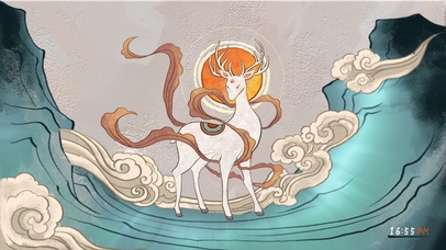 神鹿祈福(会动的敦煌壁画)