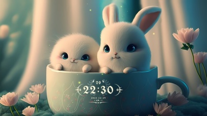 可爱的萌兔子们