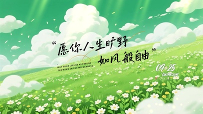 愿你人生旷野，如风般自由