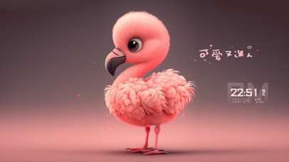 可爱迷人的火烈鸟