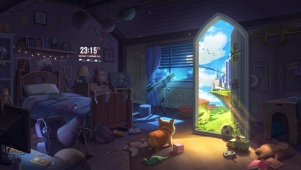 4K唯美治愈梦幻小屋