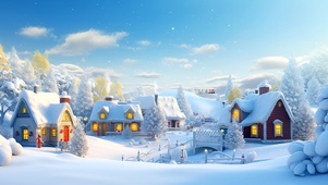 唯美白云雪村