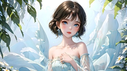 4k可爱春季少女