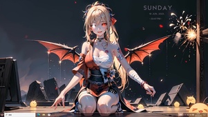 4k暗黑恶魔宵宫纯欲美少女