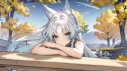 秋林享受阳光的飞霄