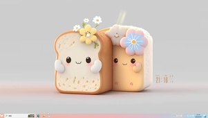 可爱面包片
