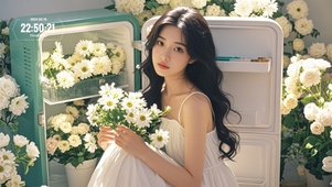 冰箱里的鲜花