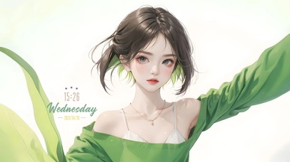 4k清新元气少女