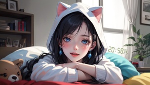 治愈可爱猫女孩