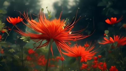 大自然风景彼岸花开