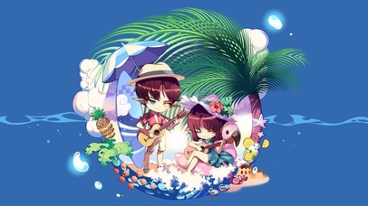 浪漫海底卡通情侣