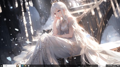 动漫长发公主女孩