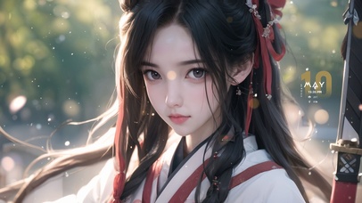 4K古风汉服少女