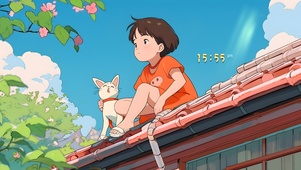 屋顶看风景