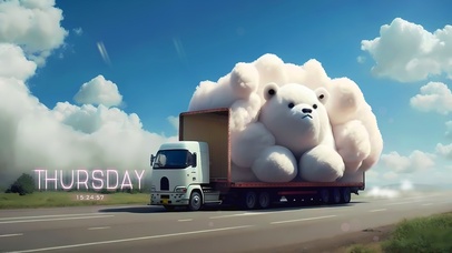 机车可爱大白熊