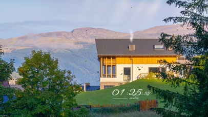 4K清晨山景别墅