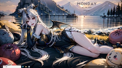 4k暗黑风夕阳凝光美少女