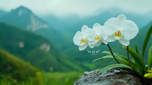 雨天的兰花